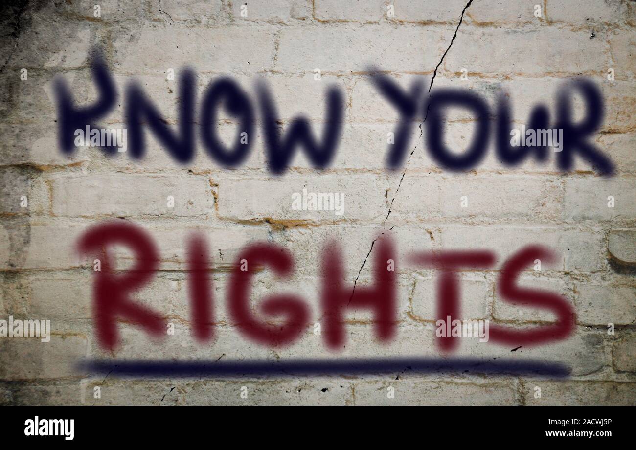 KnowYour Rights Concept Stock Photo