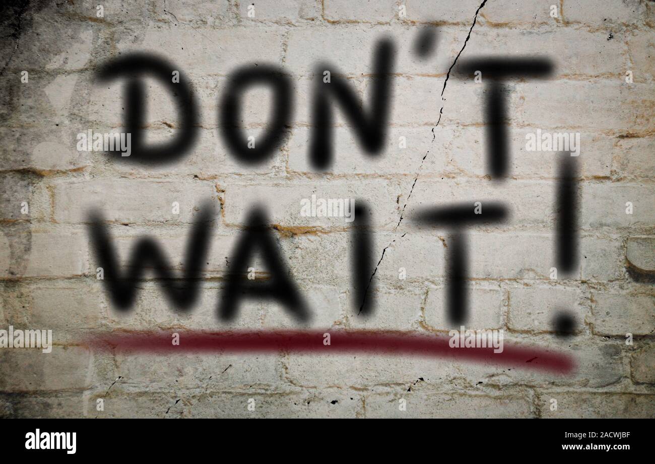 Wait and see word hi-res stock photography and images - Alamy