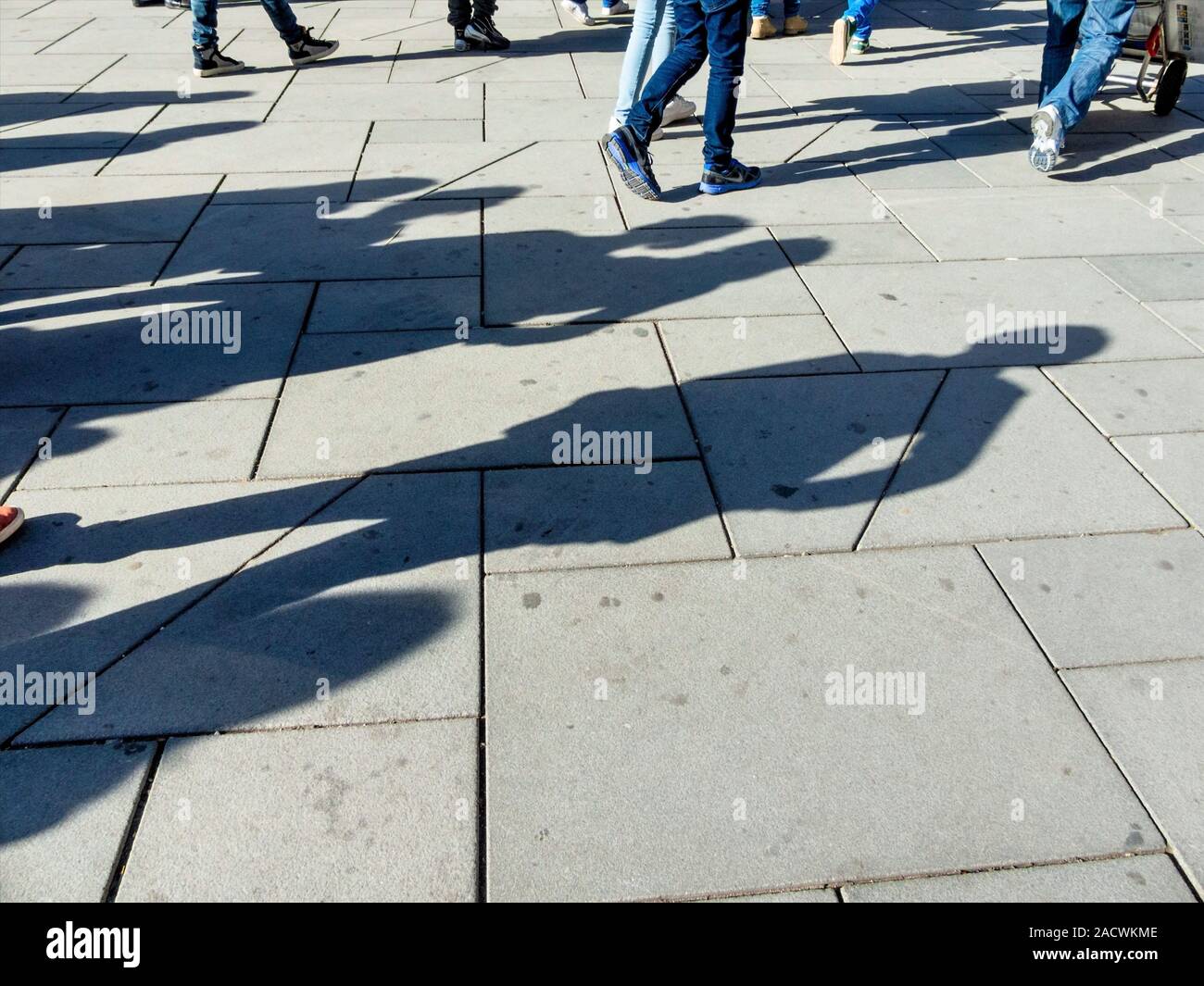 Shadows of people Stock Photo