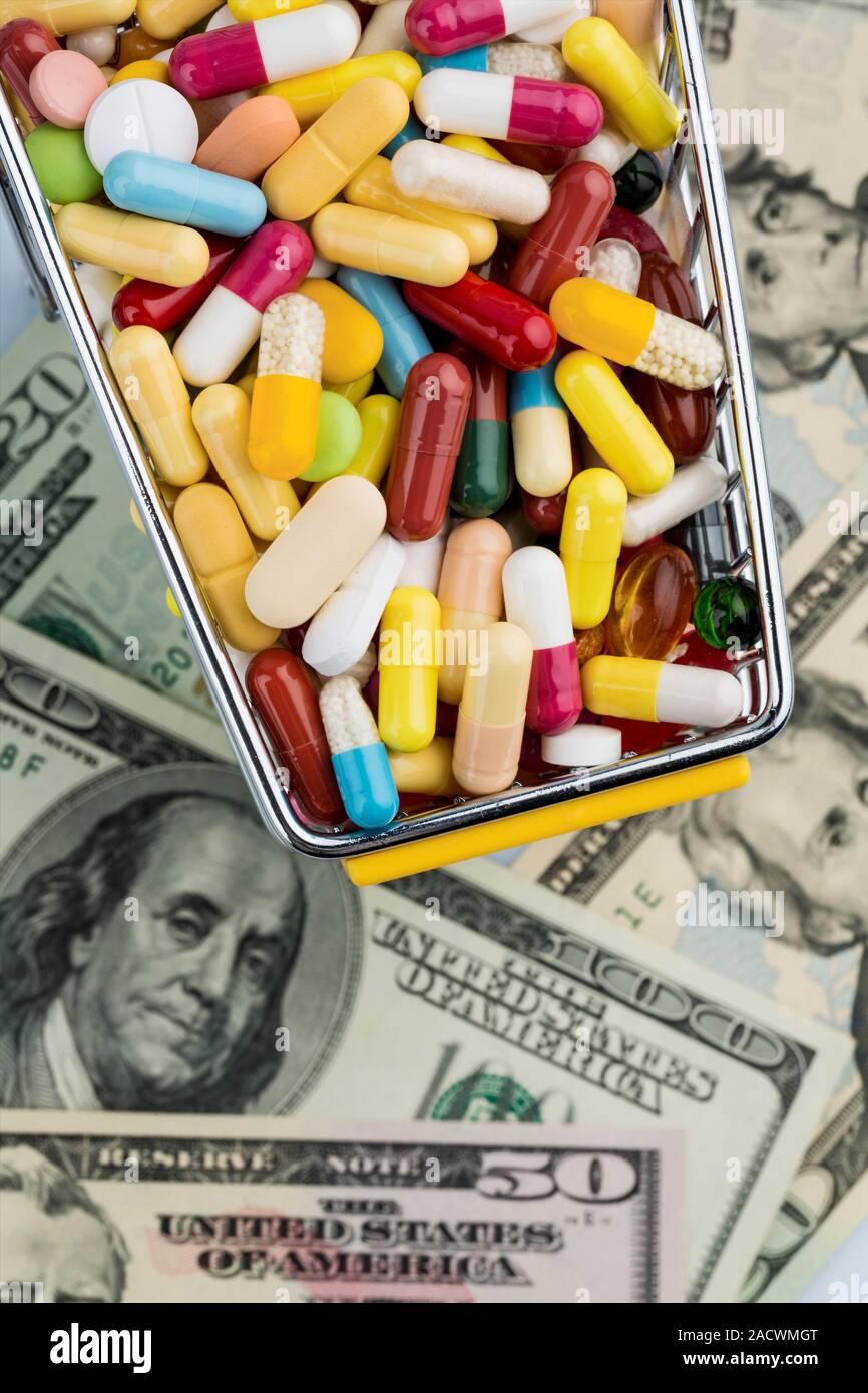 Tablets, Shopping Cart, Dollars Stock Photo