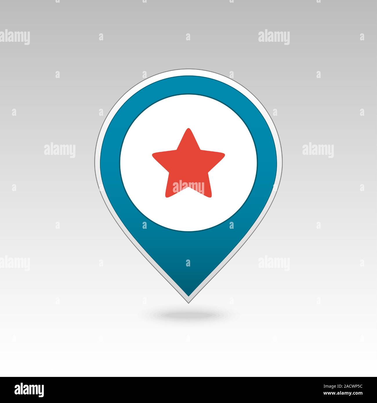 Star favorite pin map icon. Map pointer. Map markers. Vector illustration EPS10 Stock Vector