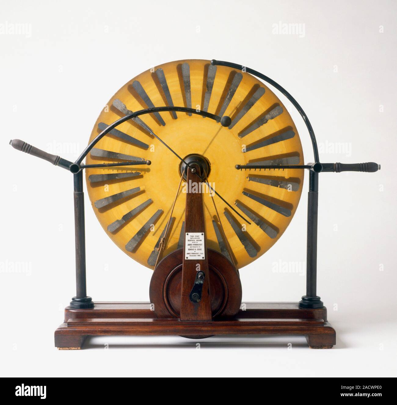 Replica of Wimshurst machine, a generator invented by James Wimshurst