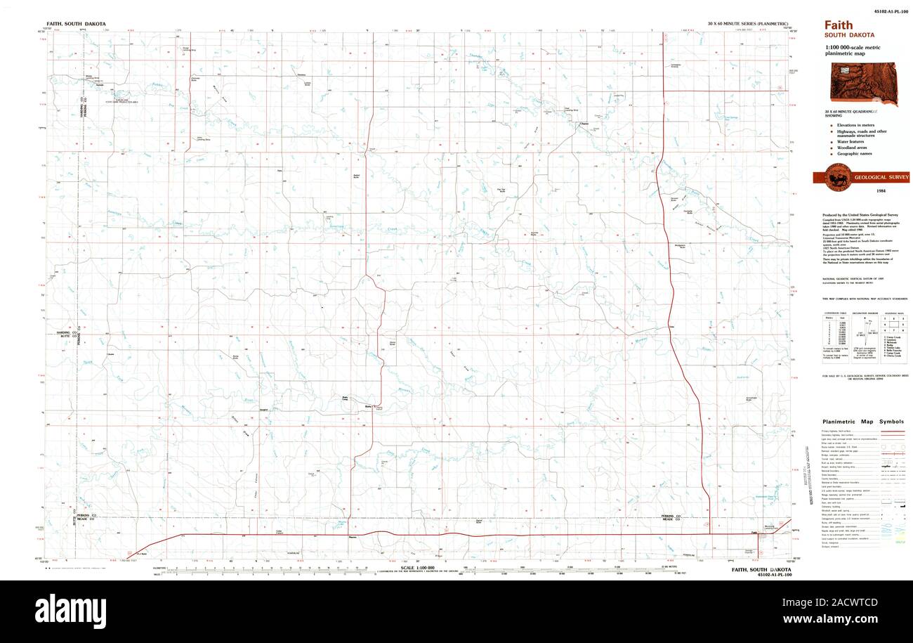 Map of faith south dakota hires stock photography and images Alamy