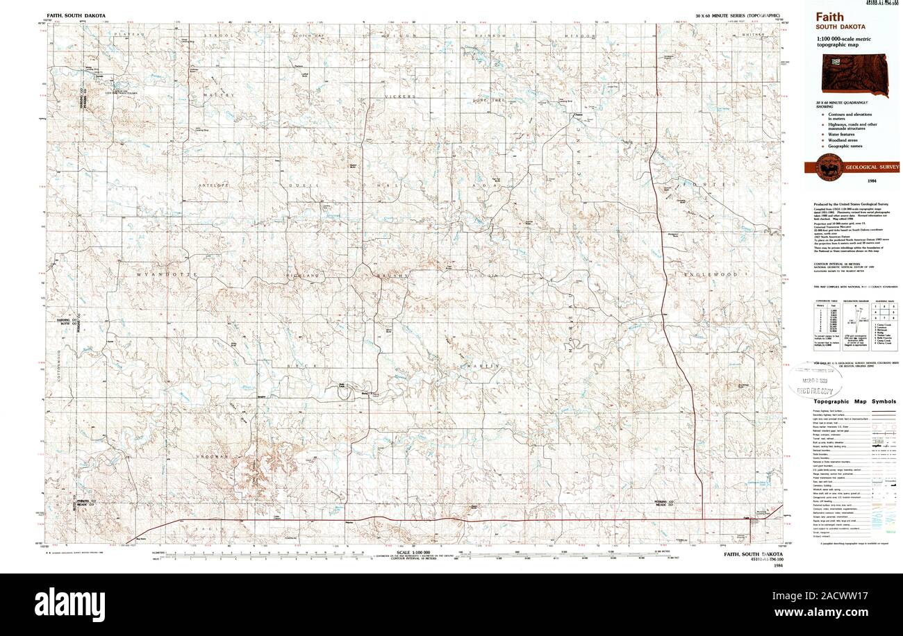 Faith South Dakota Map Faith South Dakota Map High Resolution Stock Photography And Images - Alamy