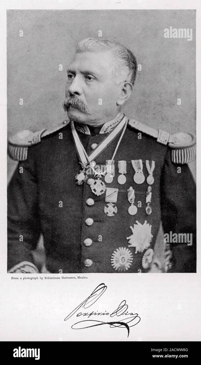 PORFIRIO DÍAZ (1830-1915) as President of Mexico Stock Photo