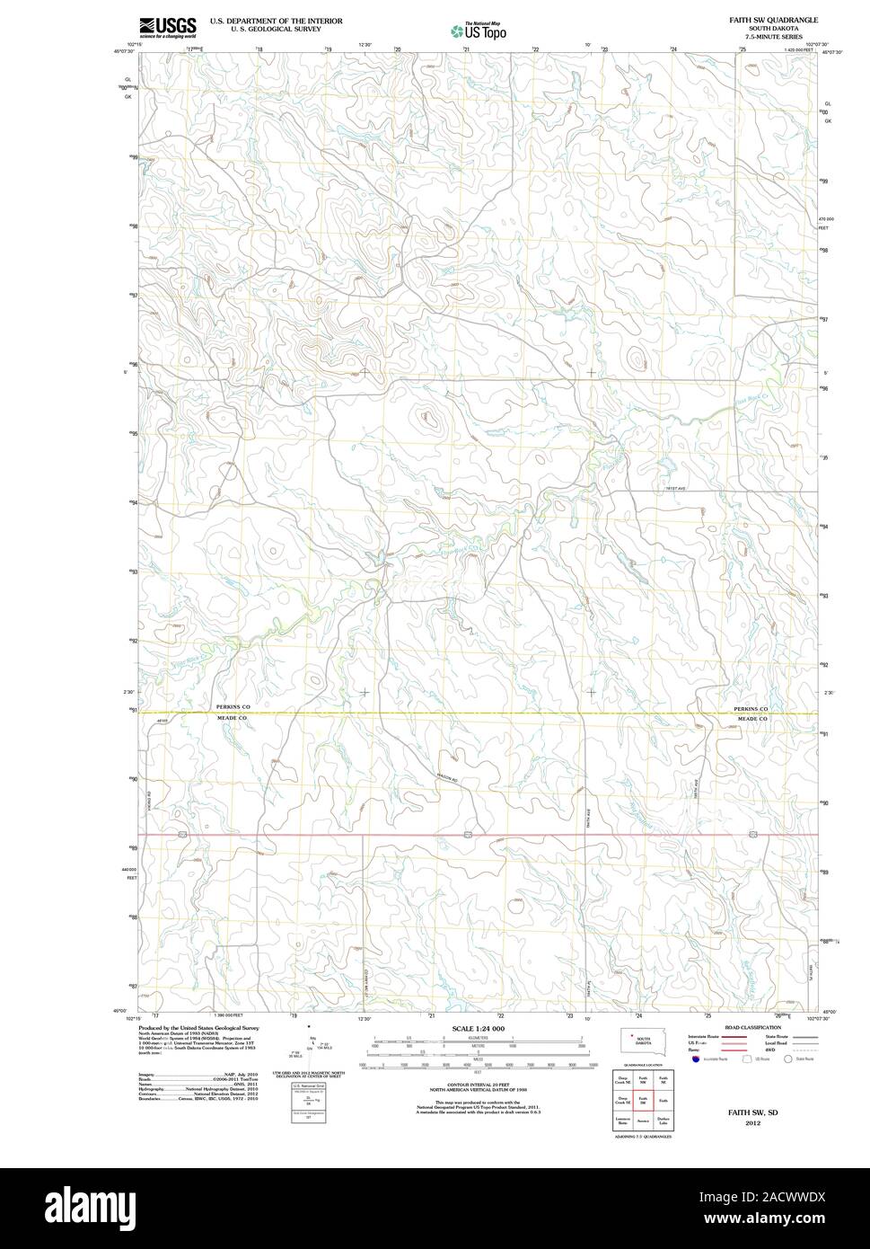 Faith south dakota map Cut Out Stock Images & Pictures Alamy