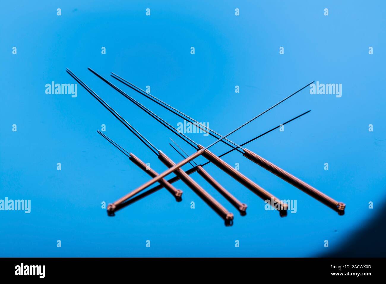 Acupuncture Needles Stock Photo