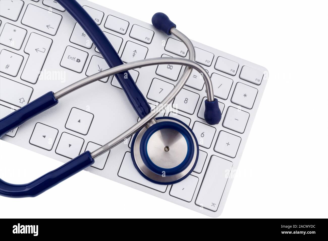 Stethoscope and keyboard of a computer Stock Photo - Alamy