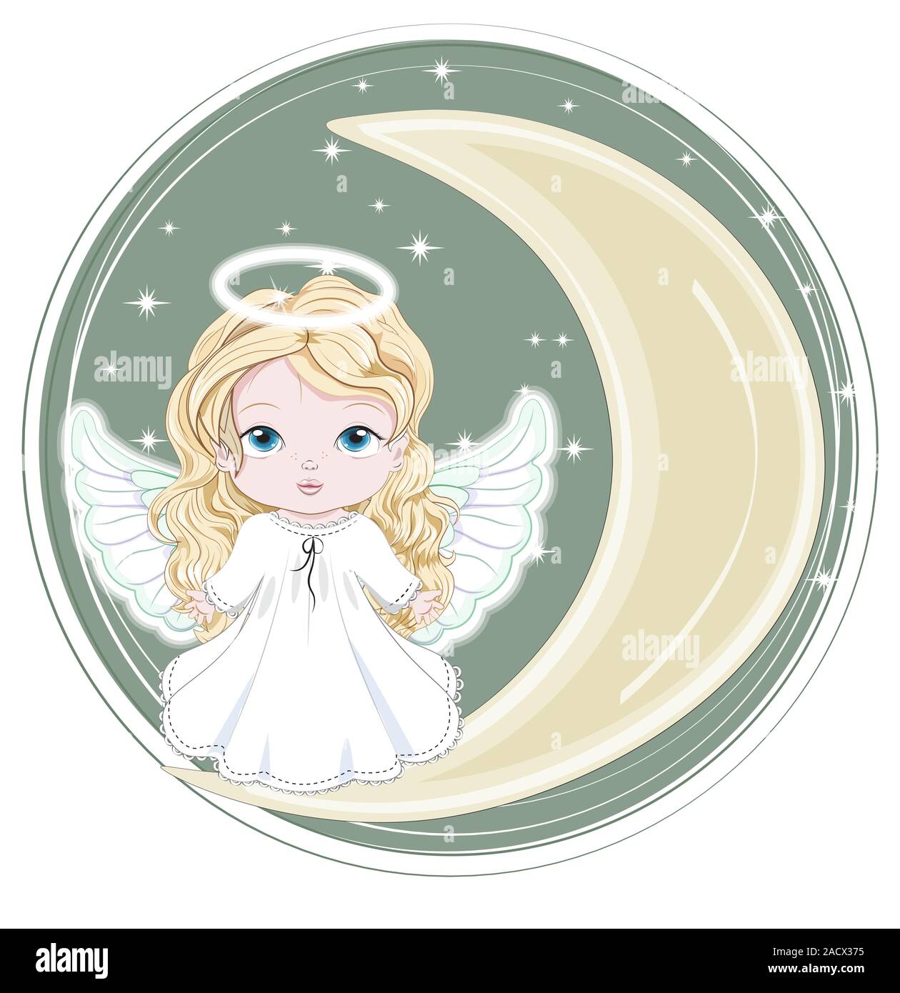 On moon angel the Angels on