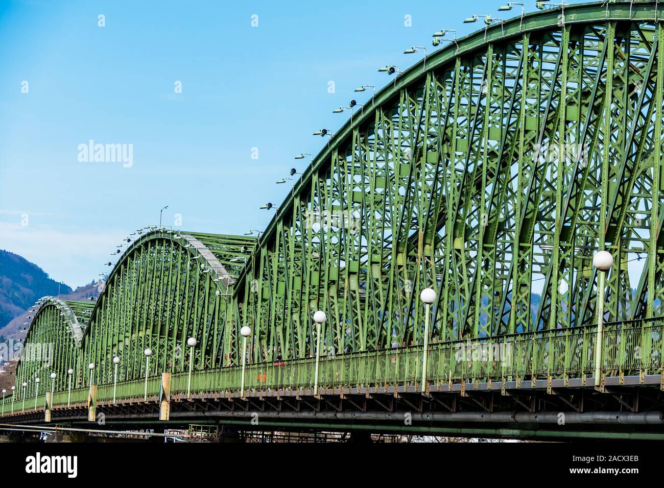 Austria, Linz, railway bridge Stock Photo - Alamy