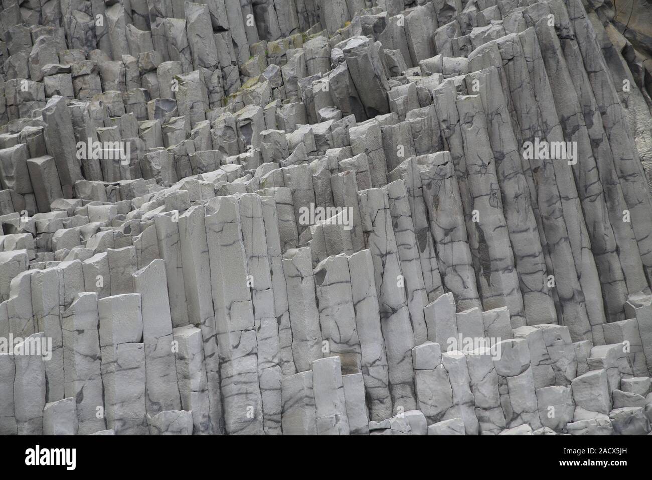 Reynisdrangar  Basalt Stacks  Icland Stock Photo
