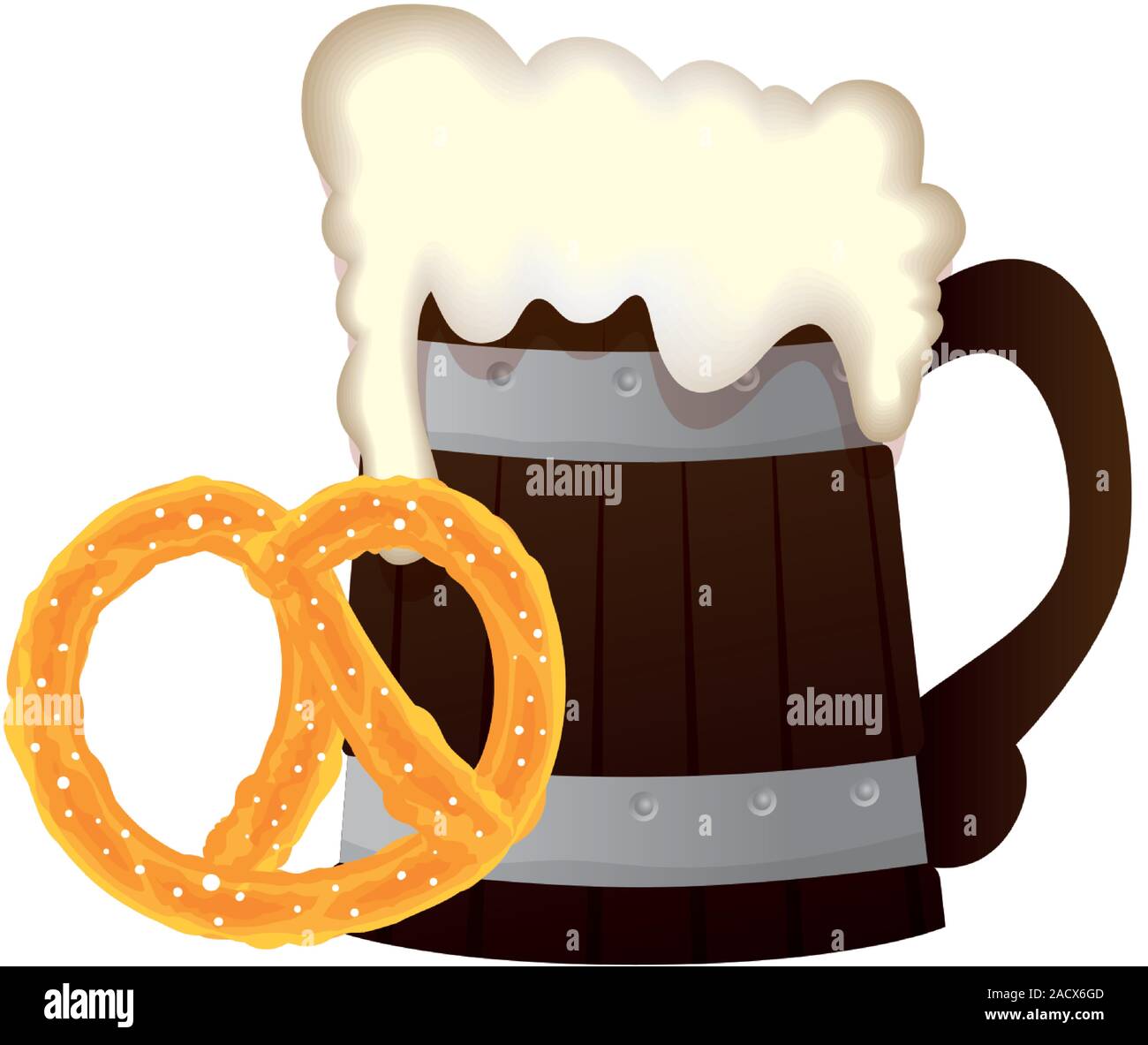 Oktoberfest beer and sausage vector design Stock Vector Image & Art - Alamy