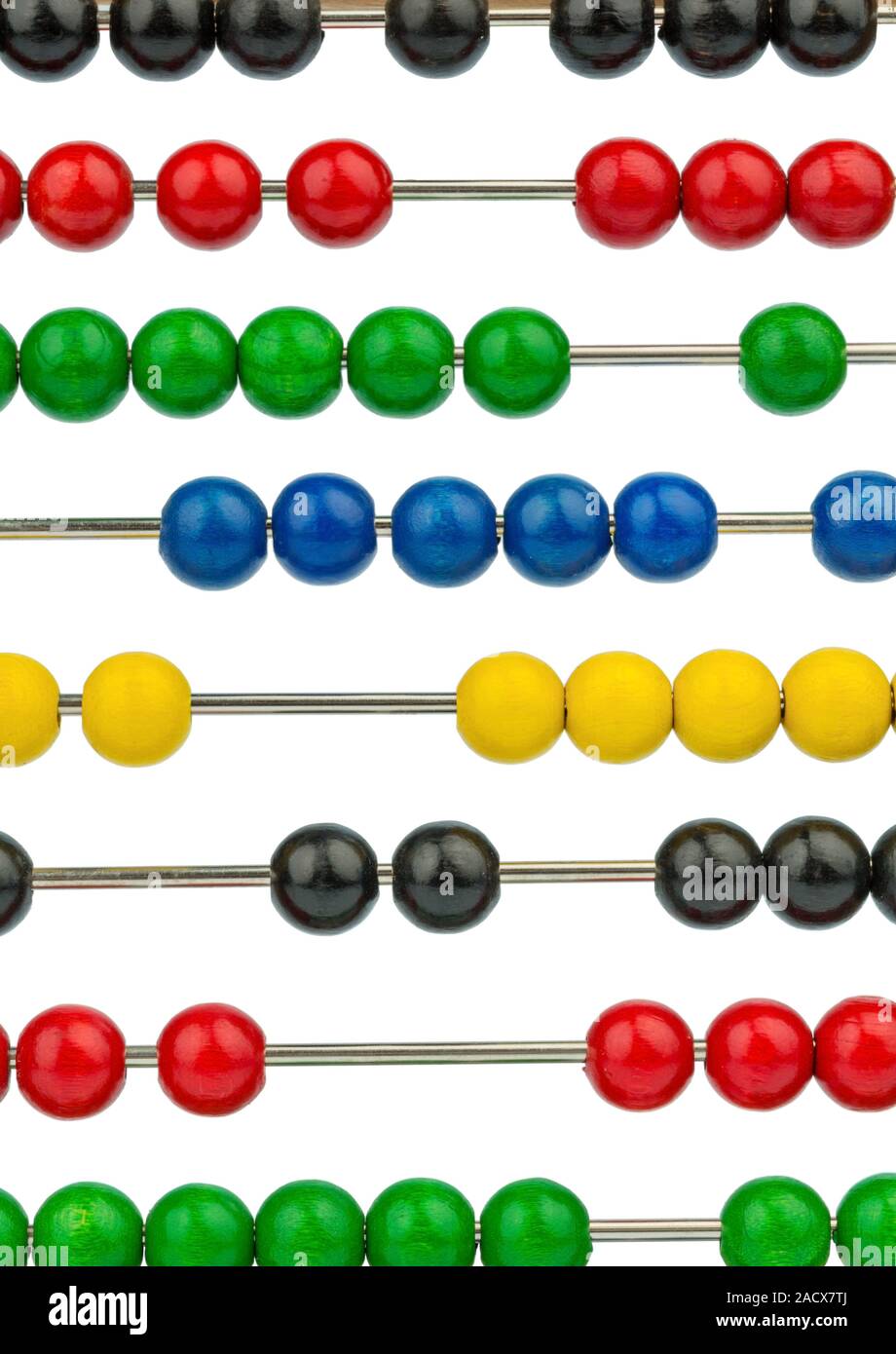 Abacus with coloured pearls Stock Photo