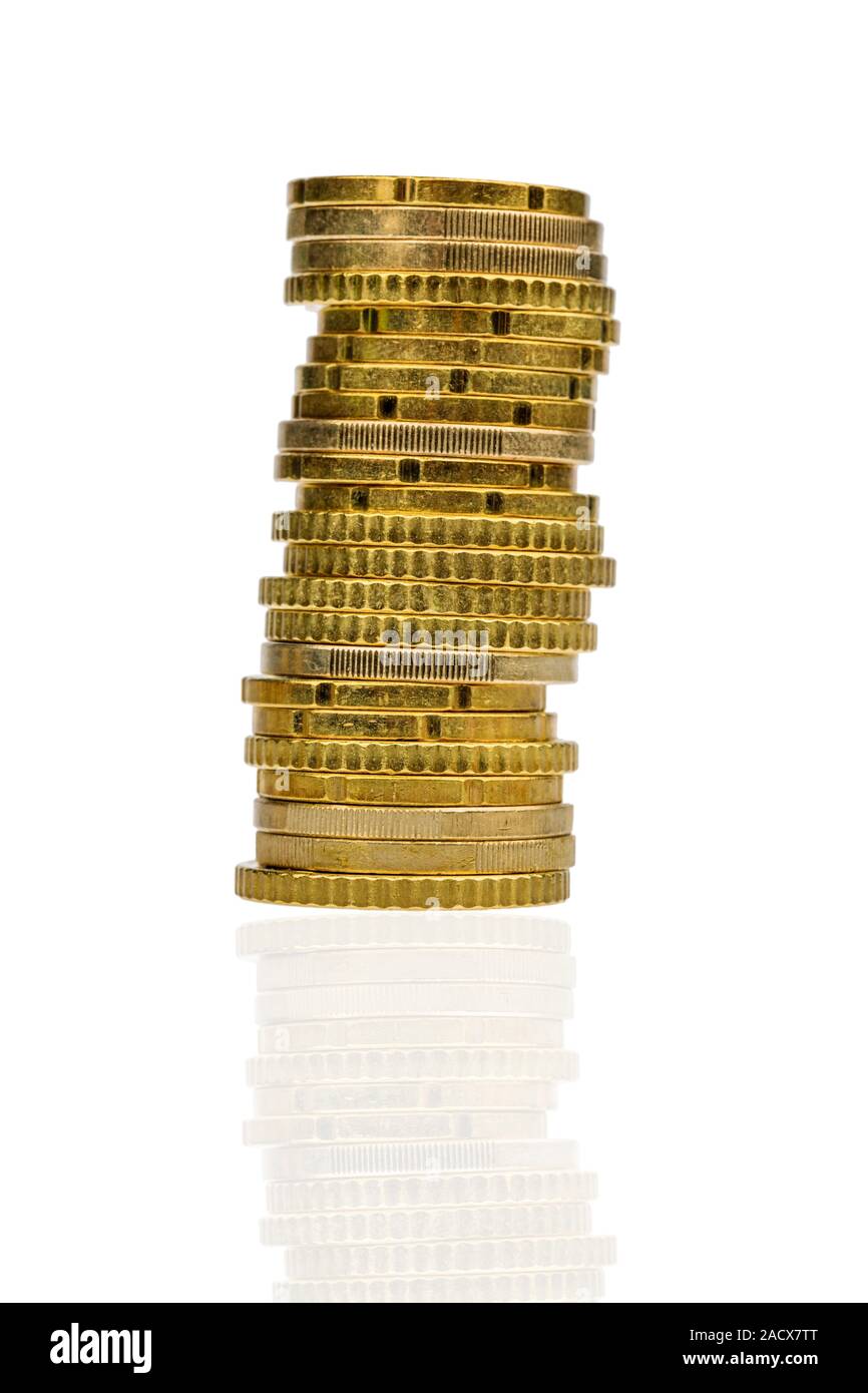 High Stack Coins Stock Photo