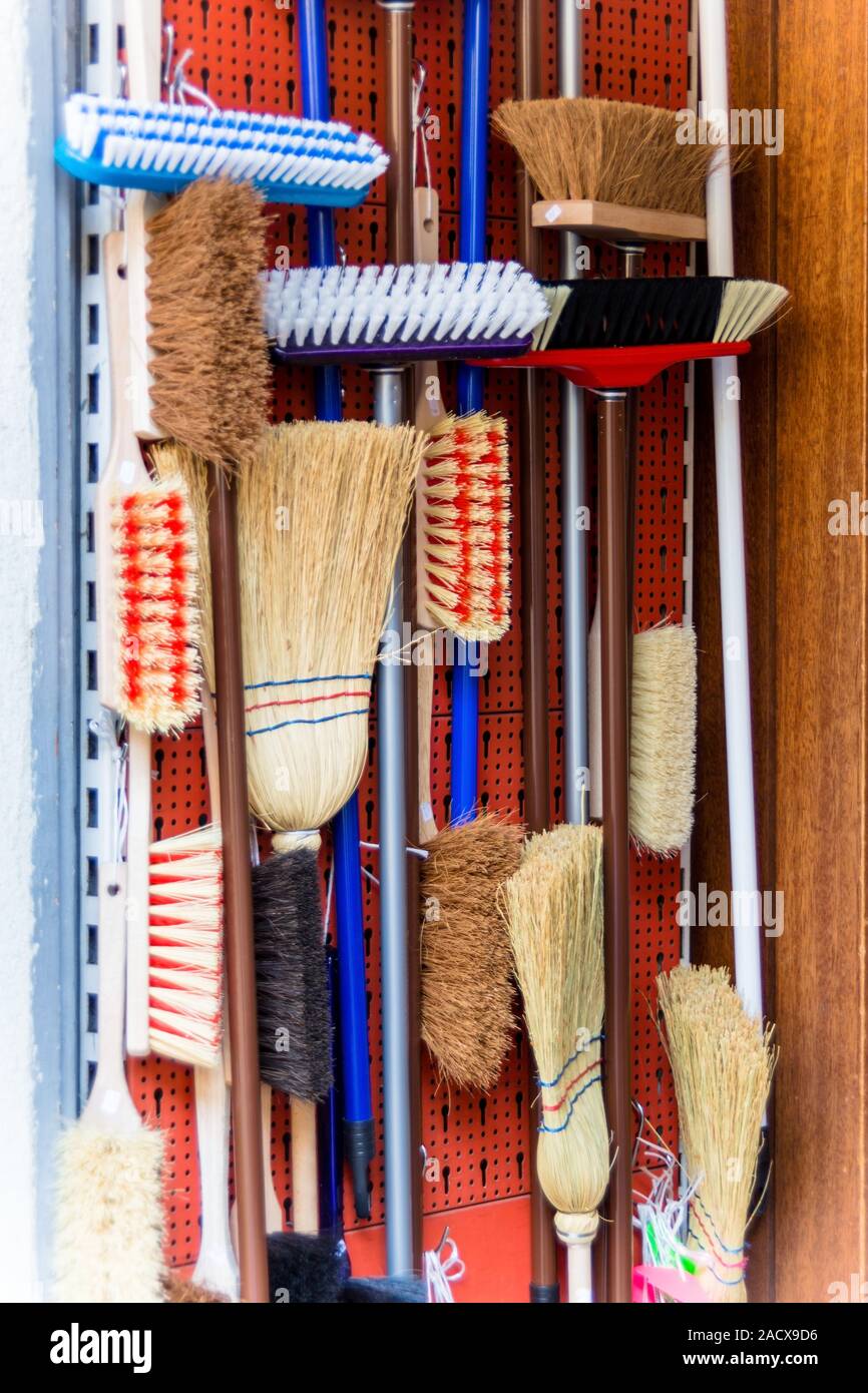 broom cupboard Stock Photo