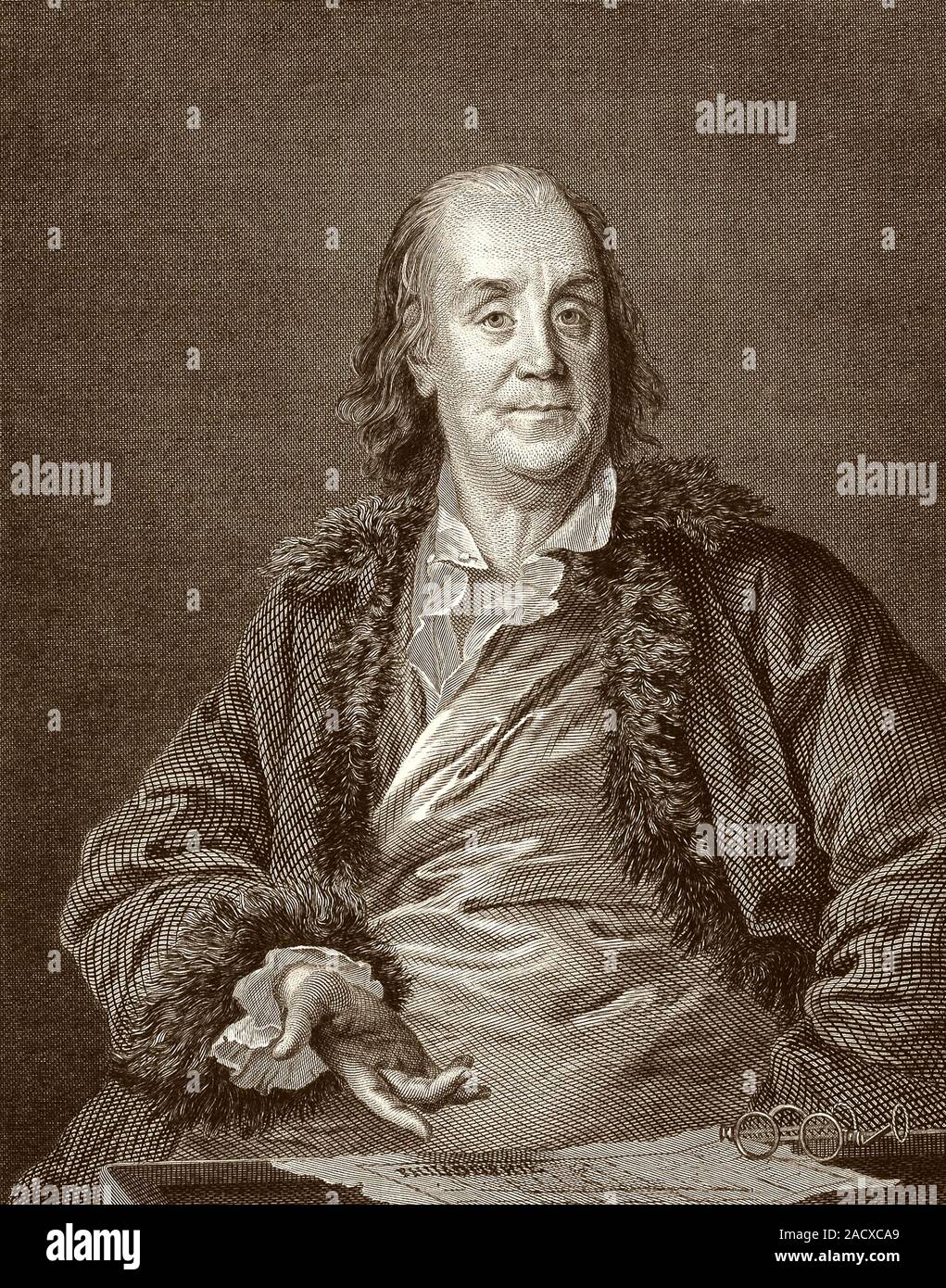 Benjamin Franklin (1706-1790), US scientist, inventor and statesman ...
