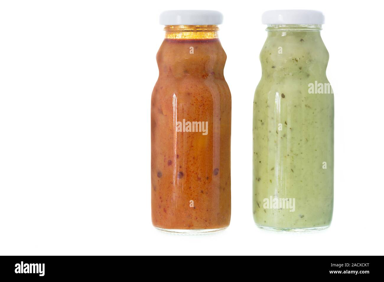 Mojo verde (Canarian sauce) in glasses Stock Photo