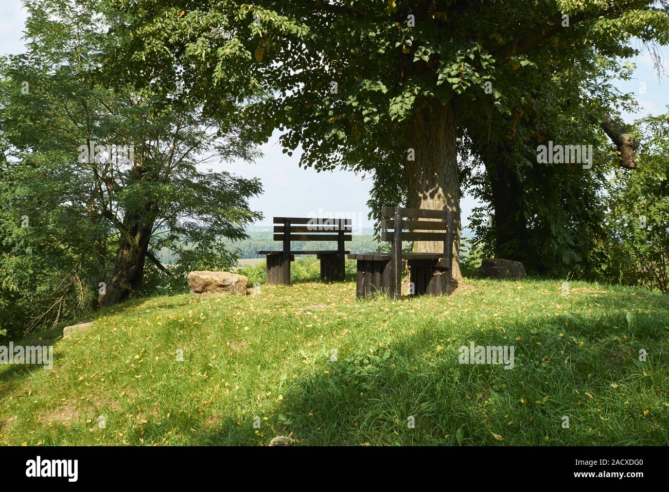 Resting place at Posa Zeitz Monastery, Burgenlandkreis, Saxony-Anhalt, Germany Stock Photo
