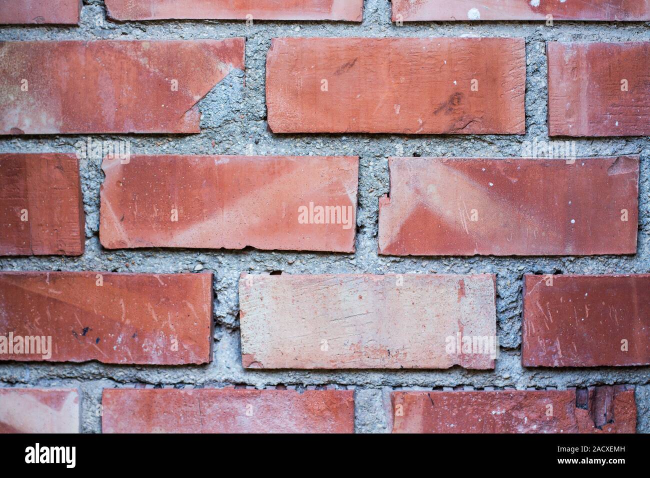 A brick wall in a close up view Stock Photo