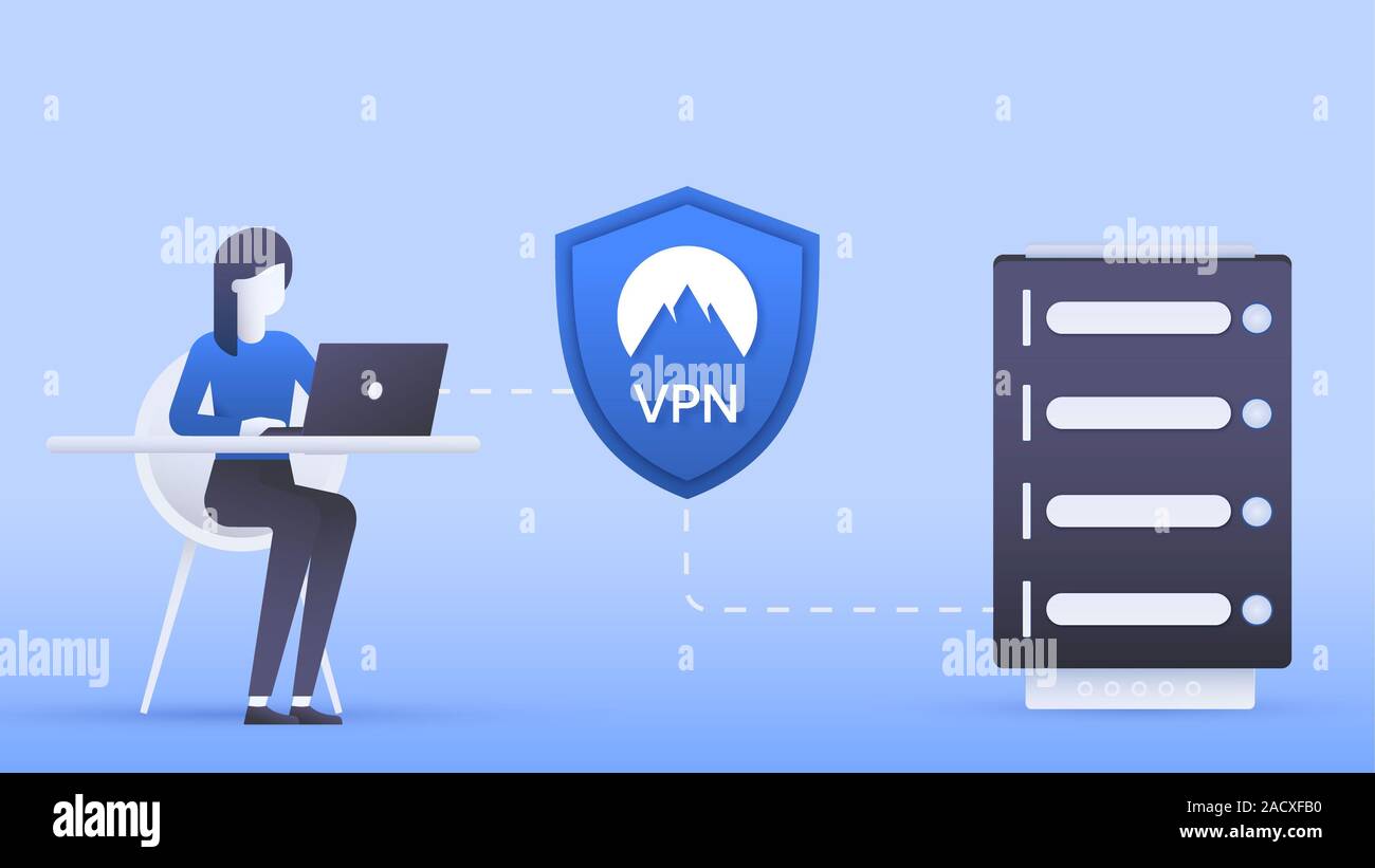 Virtual Private Network illustration Stock Photo