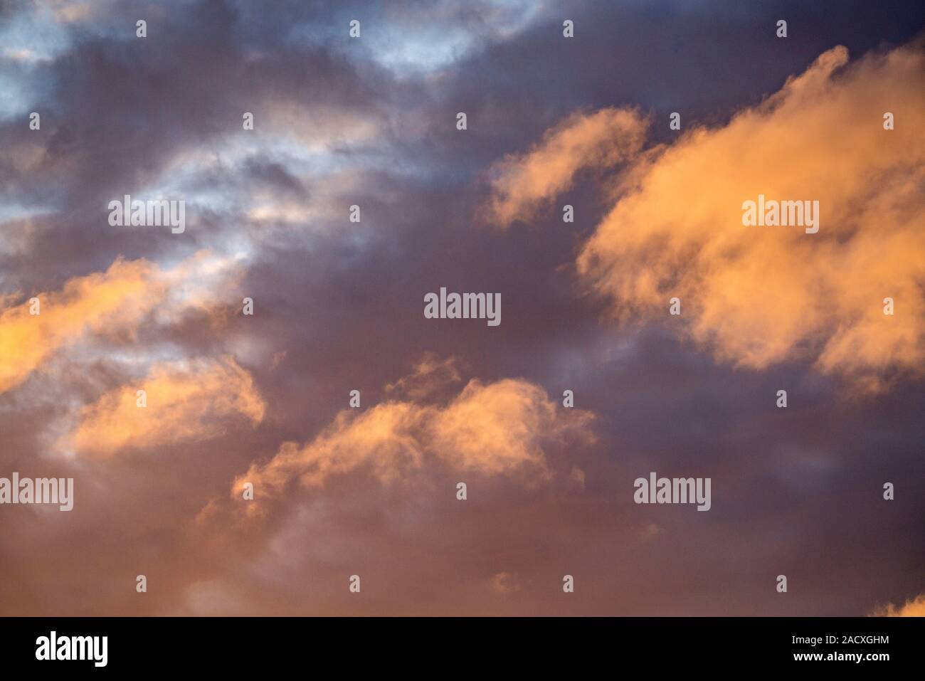 Sunset and clouds, Reykjavik, Iceland Stock Photo