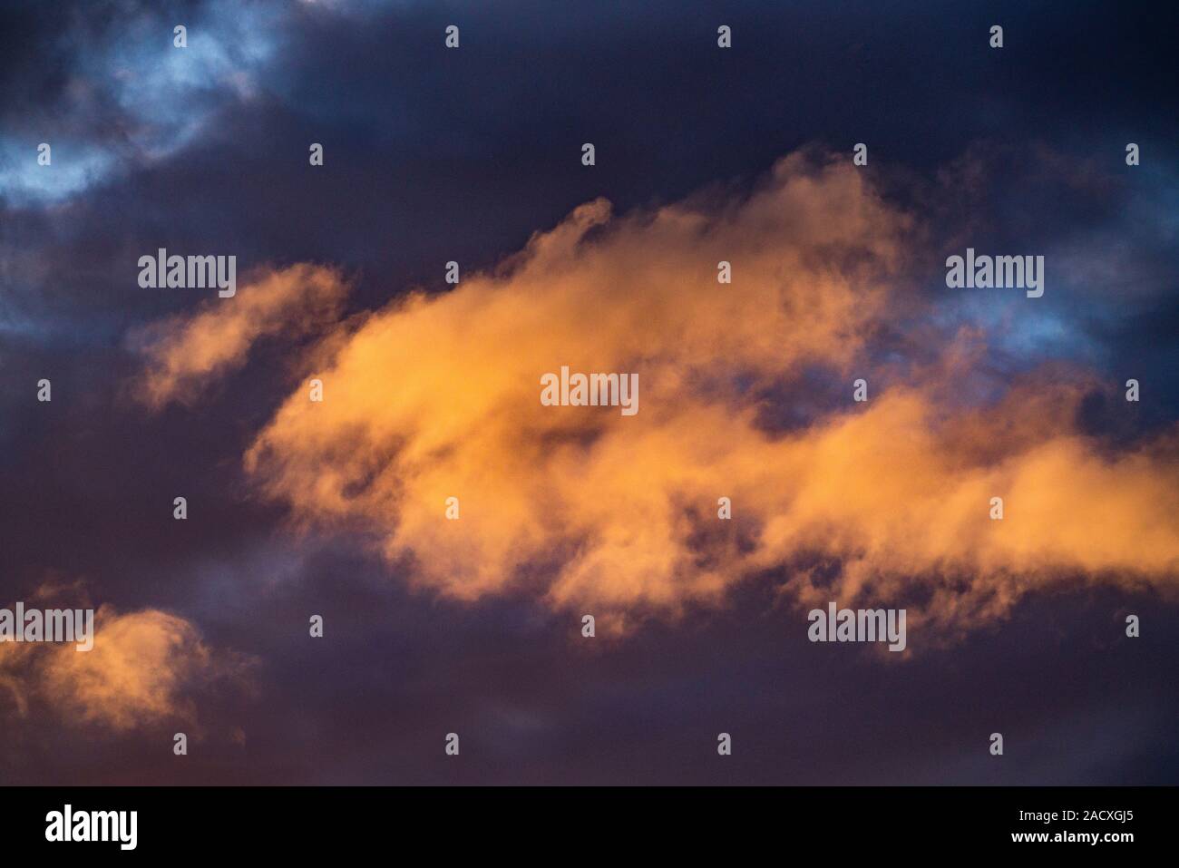 Sunset and clouds, Reykjavik, Iceland Stock Photo