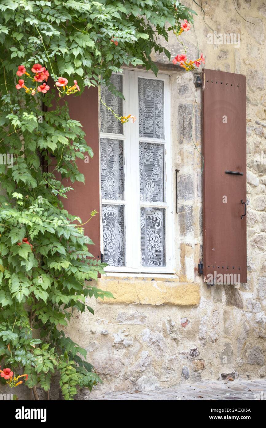 Window at a house in France Stock Photo