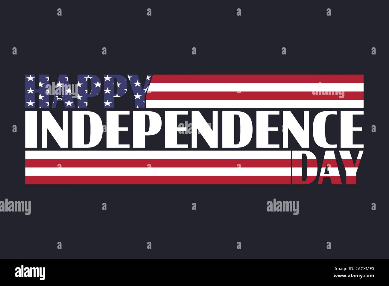 Happy Independence Day phrase on the american flag background. USA
