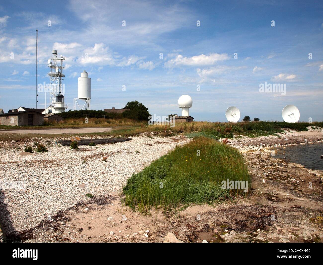 Faludden - radar and radio station, Gotland, swede Stock Photo