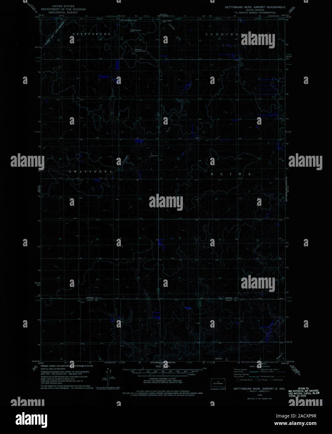South dakota airport map hires stock photography and images Alamy
