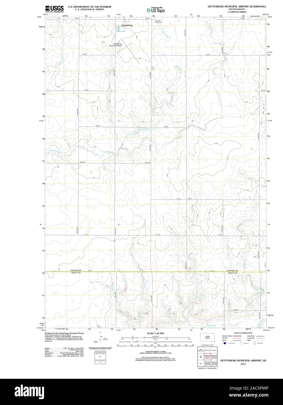 Gettysburg south dakota map hires stock photography and images Alamy