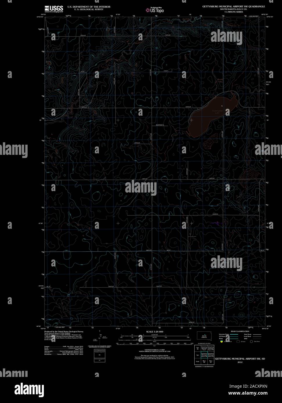 Gettysburg south dakota map hires stock photography and images Alamy