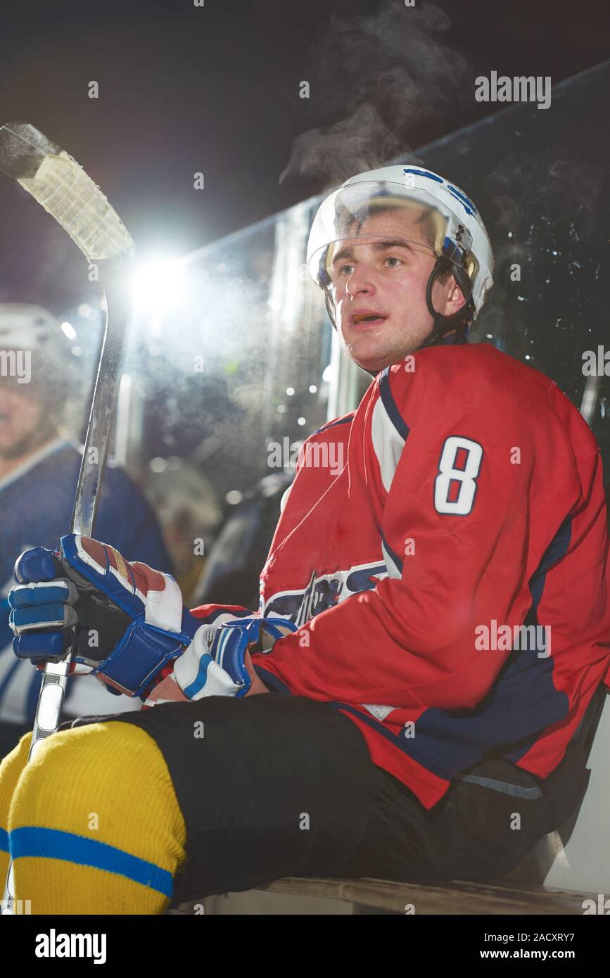 ice hockey player portrait Stock Photo Alamy
