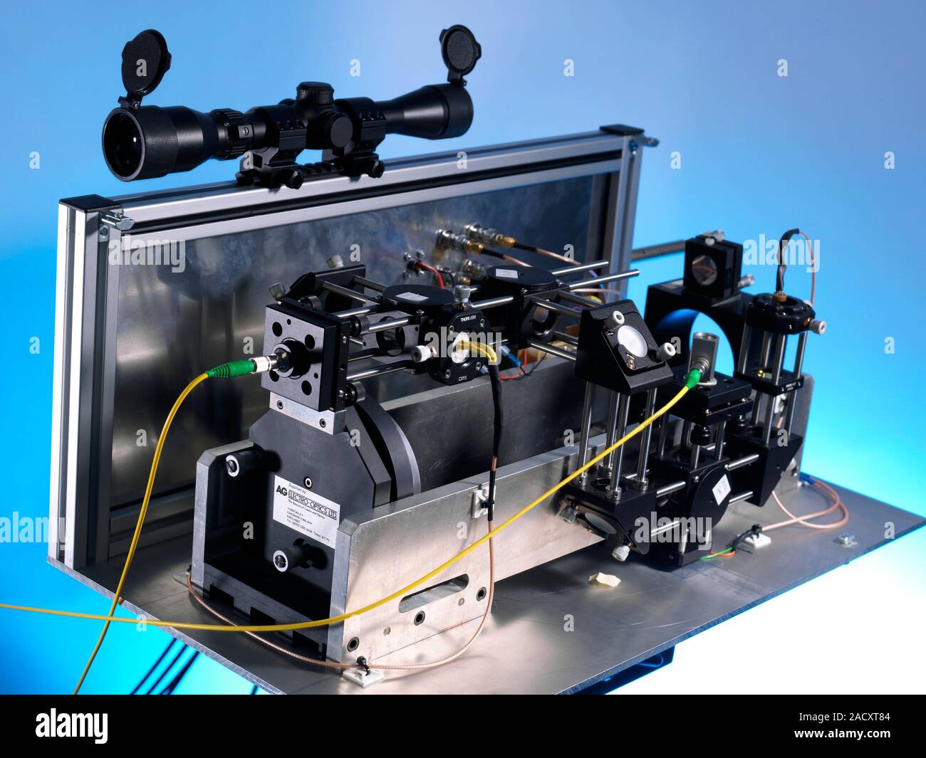 Open path laser absorption spectrometer. This instrument uses tunable