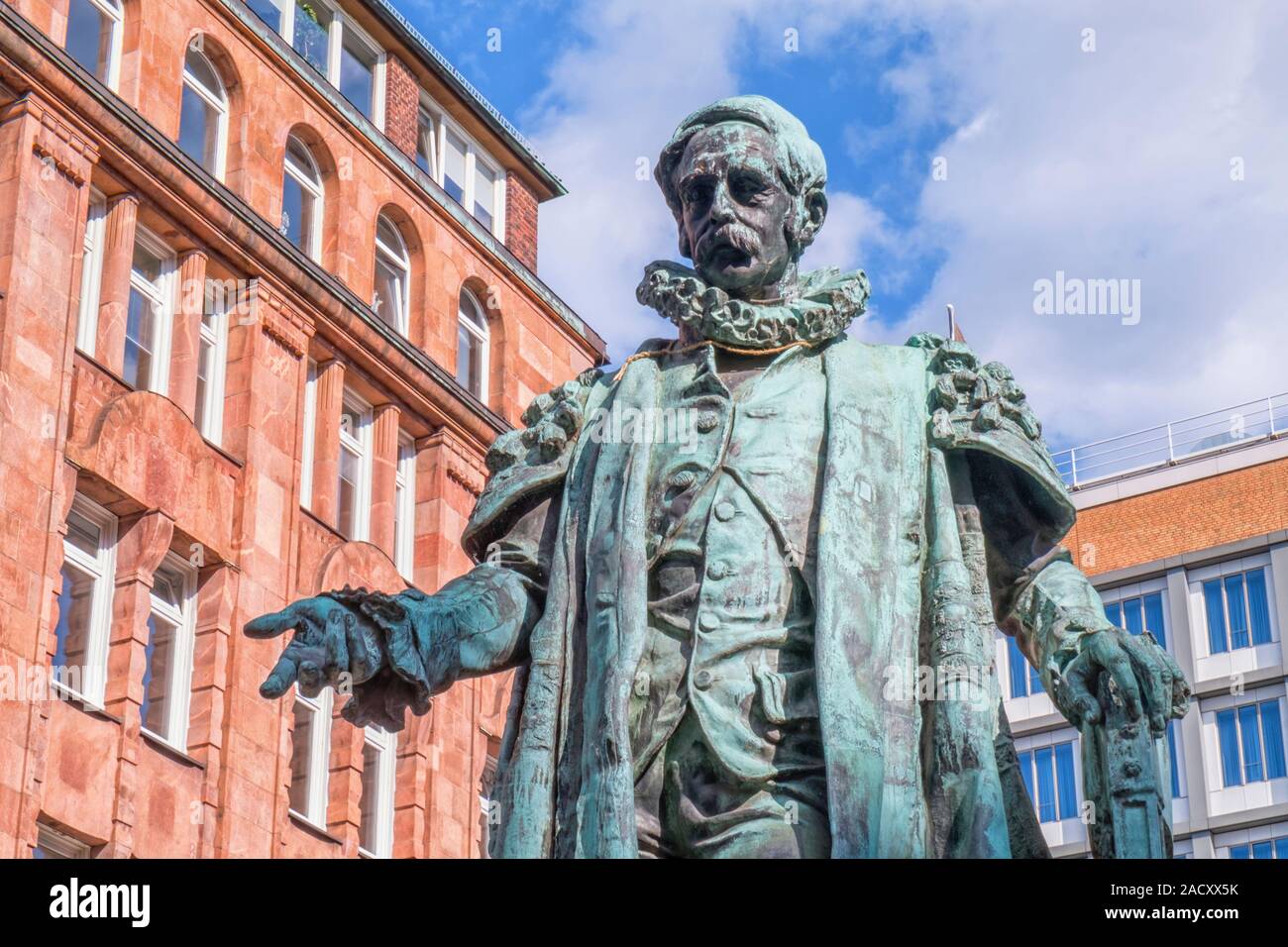 Carl Friedrich Petersen statue in Hamburg, Germany Stock Photo Alamy