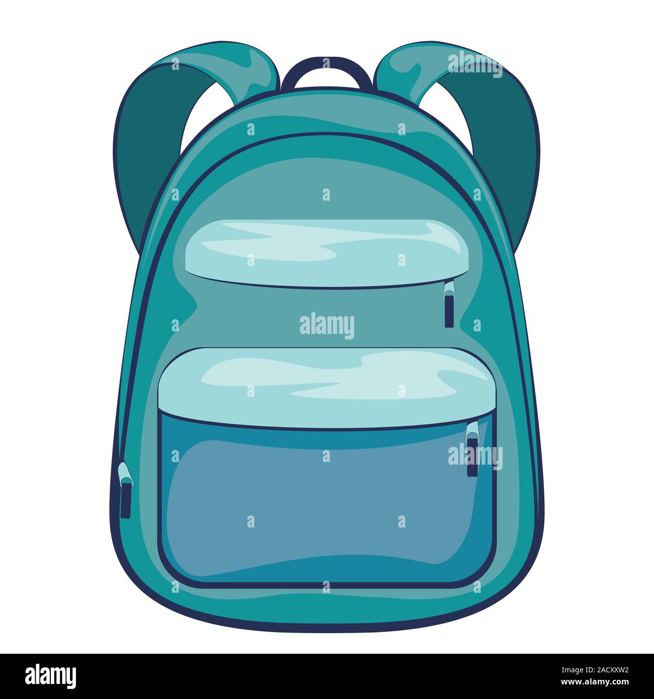 Colorful illustration of cartoon school backpack design isolated Stock ...