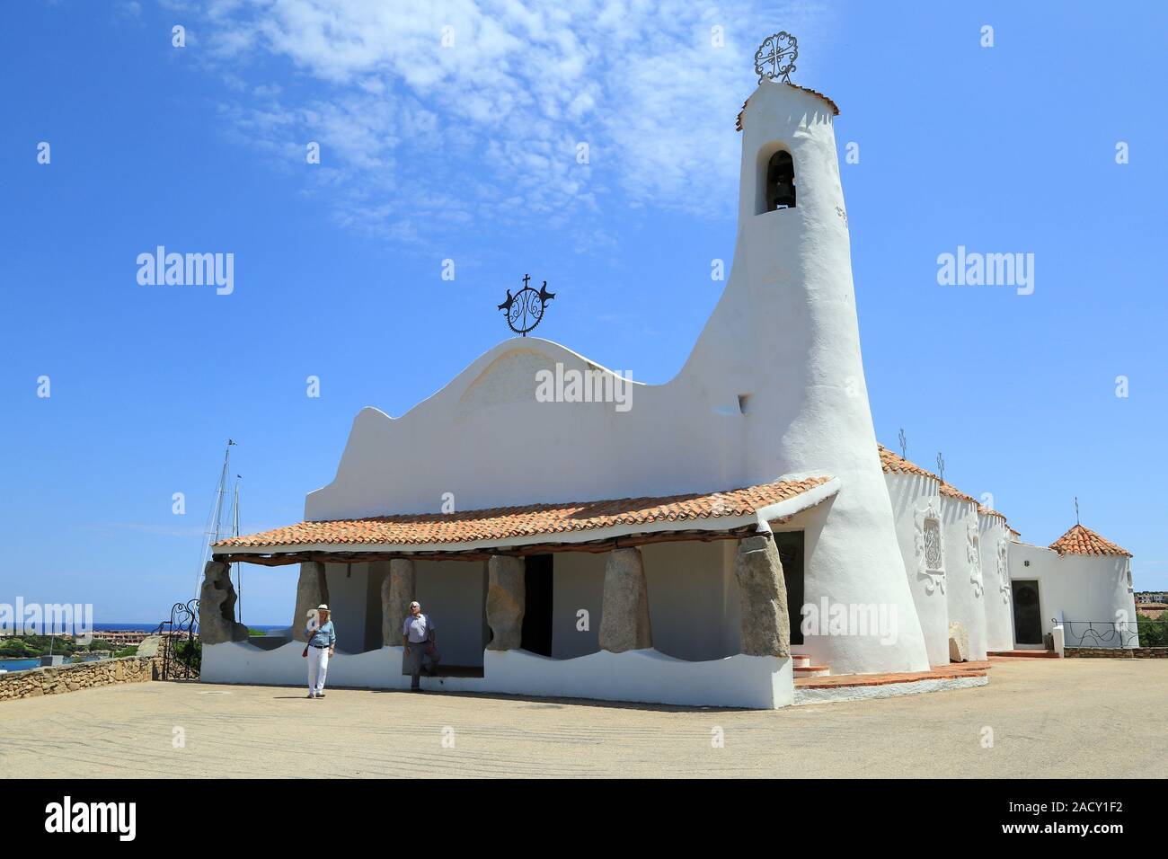 Church Stella Maris In The Resort Porto Cervo On The Costa Smeralda Stock Photo Alamy