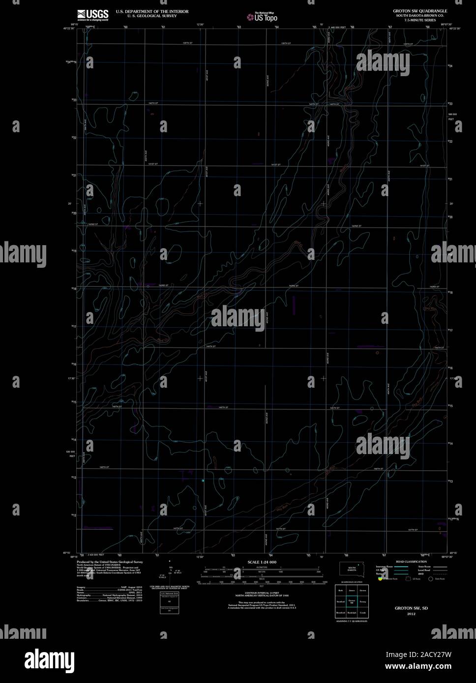 Groton south dakota map hires stock photography and images Alamy