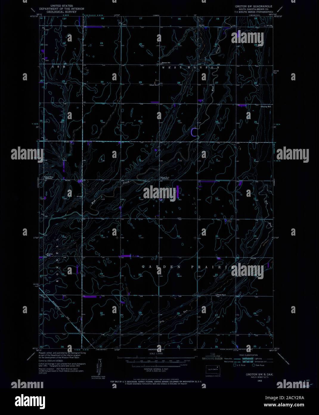 Map of groton south dakota hires stock photography and images Alamy