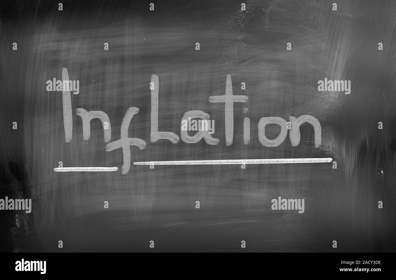 Inflation/Deflation Concept Stock Photo