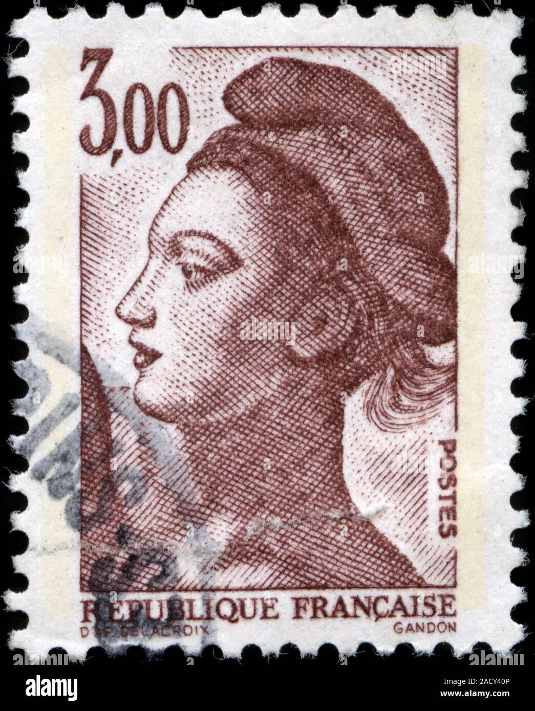 Postage stamp france liberty hi-res stock photography and images