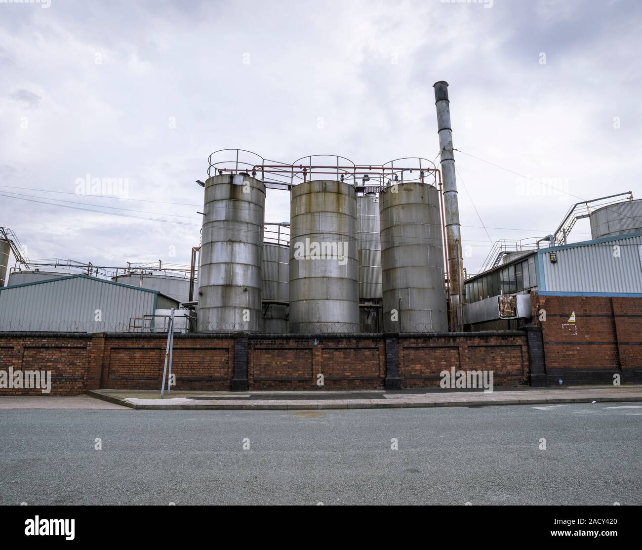 Oil recycling works, Bootle, Merseyside, UK Stock Photo - Alamy