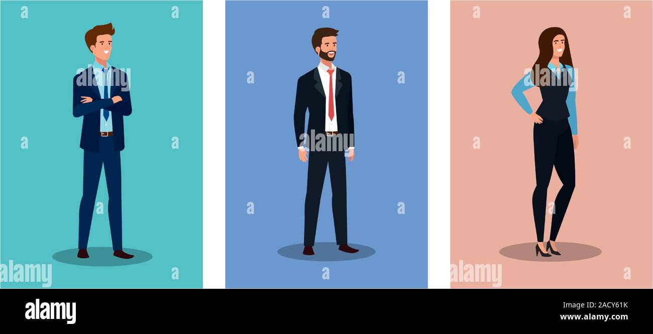group of business people avatar character Stock Vector Image & Art - Alamy