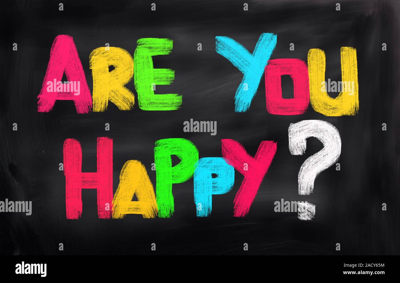Are You Happy Concept Stock Photo - Alamy