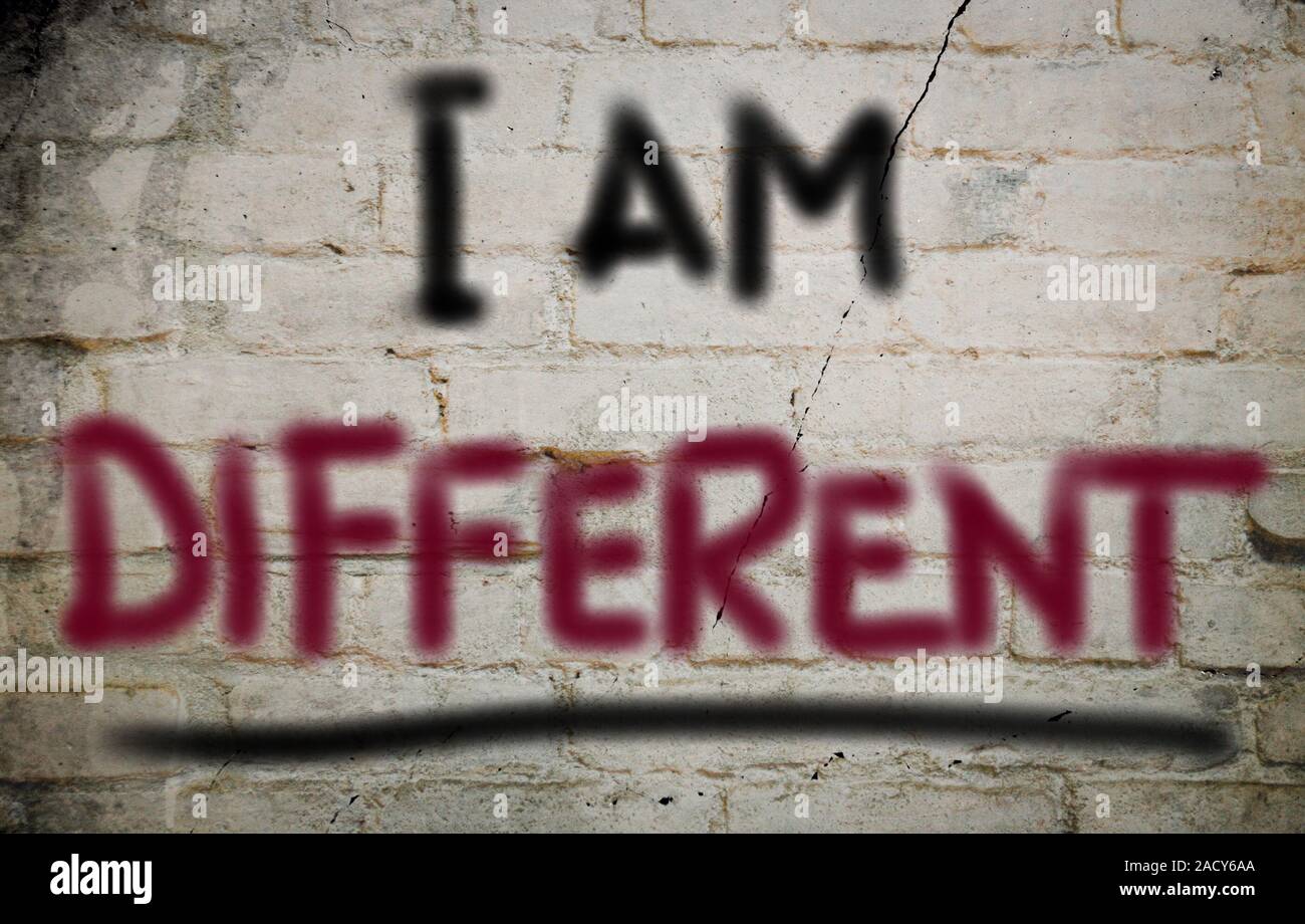 I Am Different Concept Stock Photo