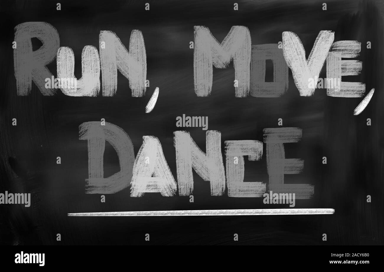 Run Move Dance Concept Stock Photo