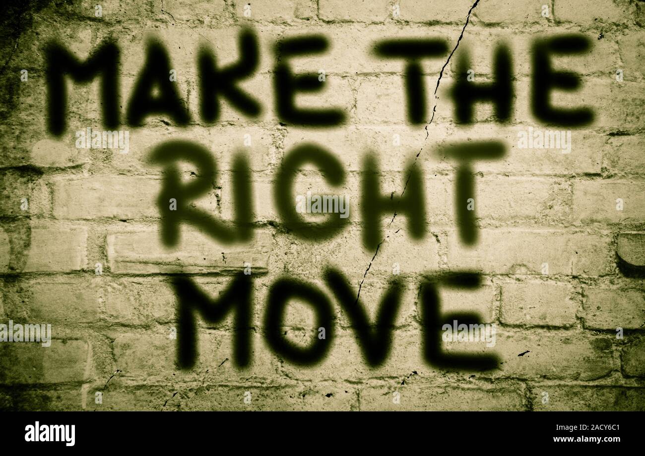 Make The Right Move Concept Stock Photo