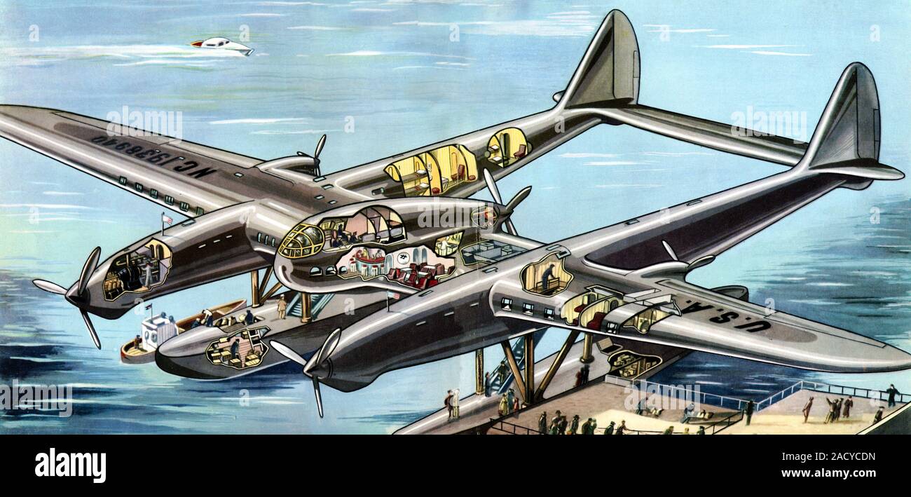 Seversky Super Clipper. Historical illustration of the Seversky Super ...