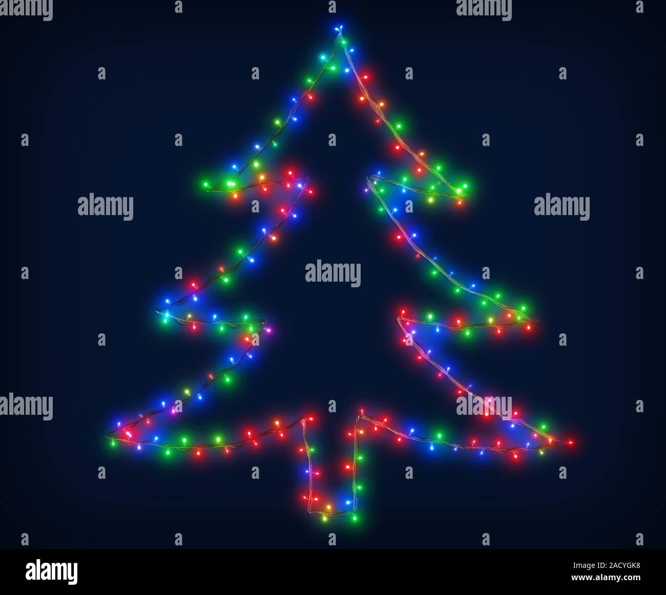 unse Måling Syd Christmas tree shape of Christmas lights LED decoration background for your  holiday, christmas, New Year and celebration theme concept design Stock  Photo - Alamy