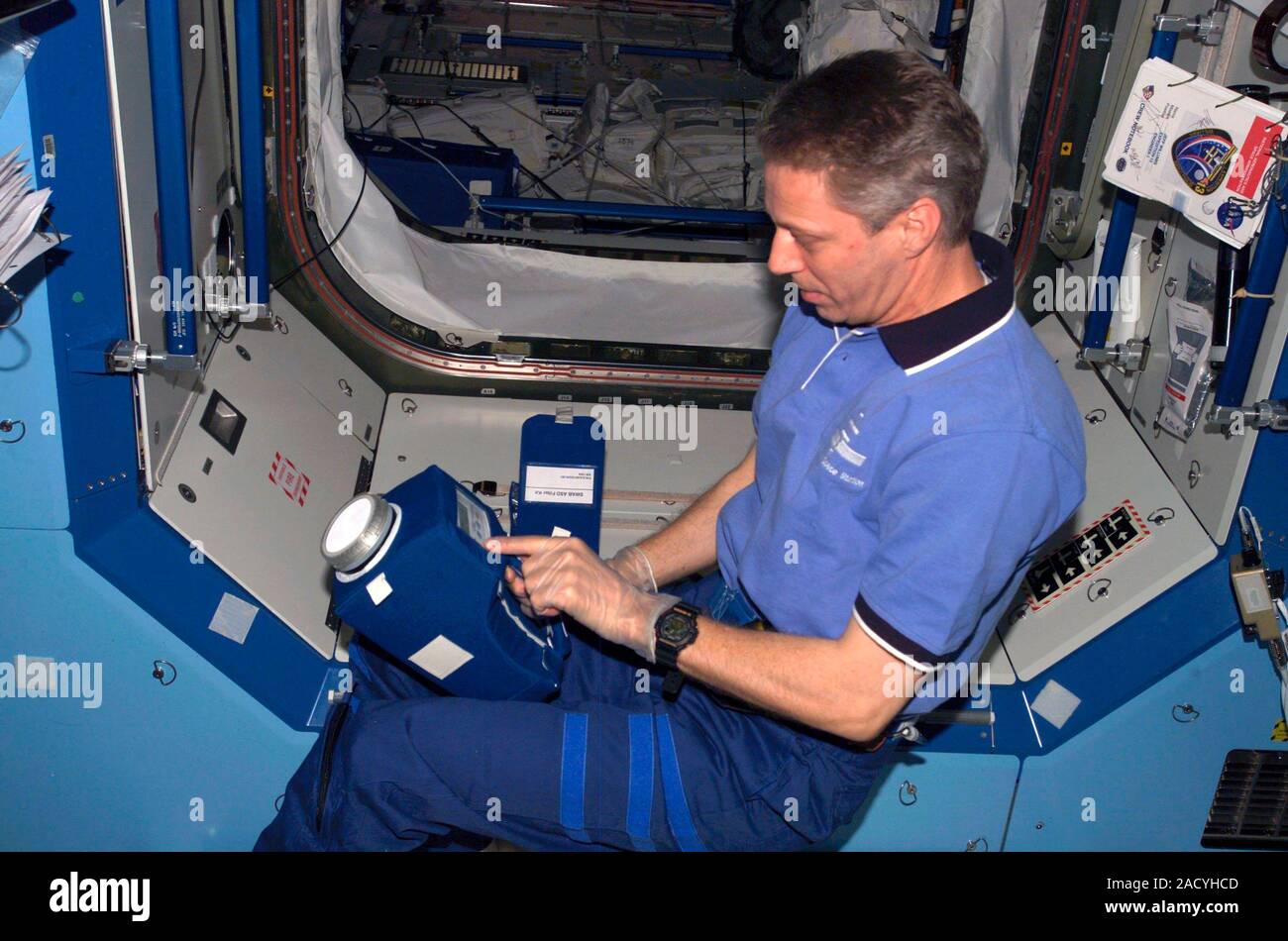 International Space Station (ISS) air sampling. ESA astronaut Thomas ...